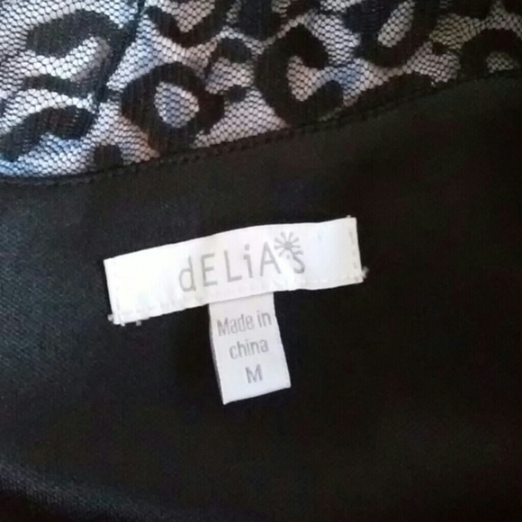 Delia's Black Lace Overlay Dress - Picture 6 of 6